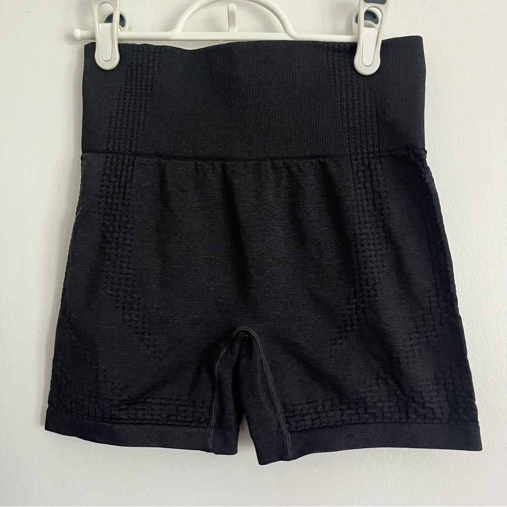 Unbranded Women High Waist Workout Bike Shorts Dark Gray Small